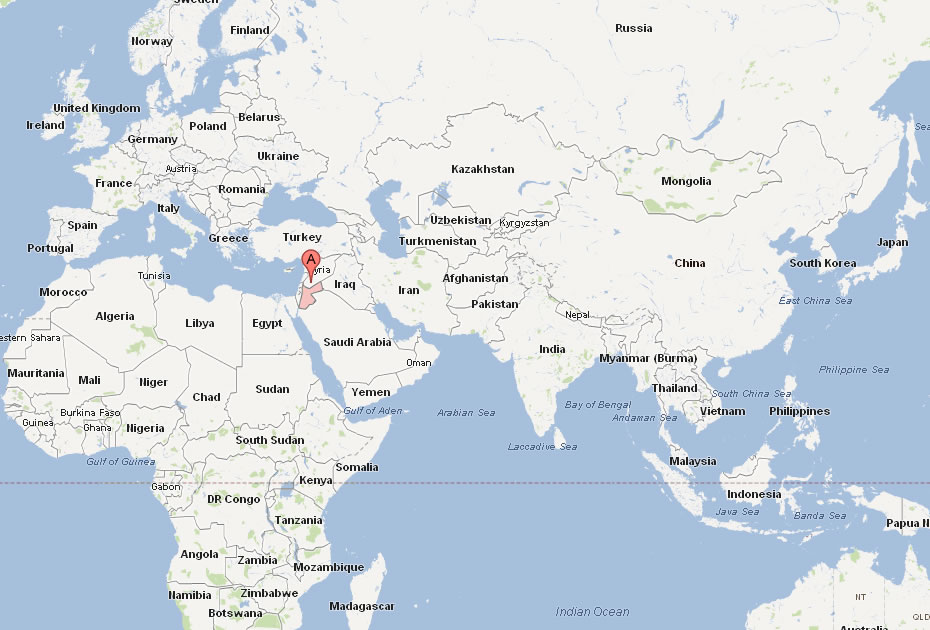 carte du jourdain monde